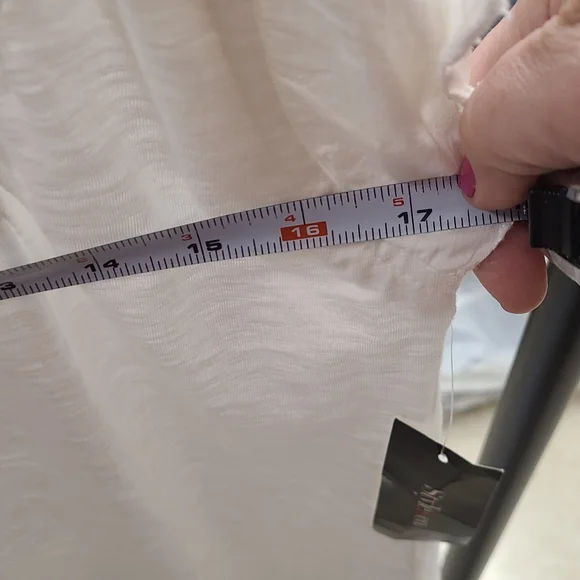 New with Tags Style & Co White Boho Top size Medium - Picture 7 of 8